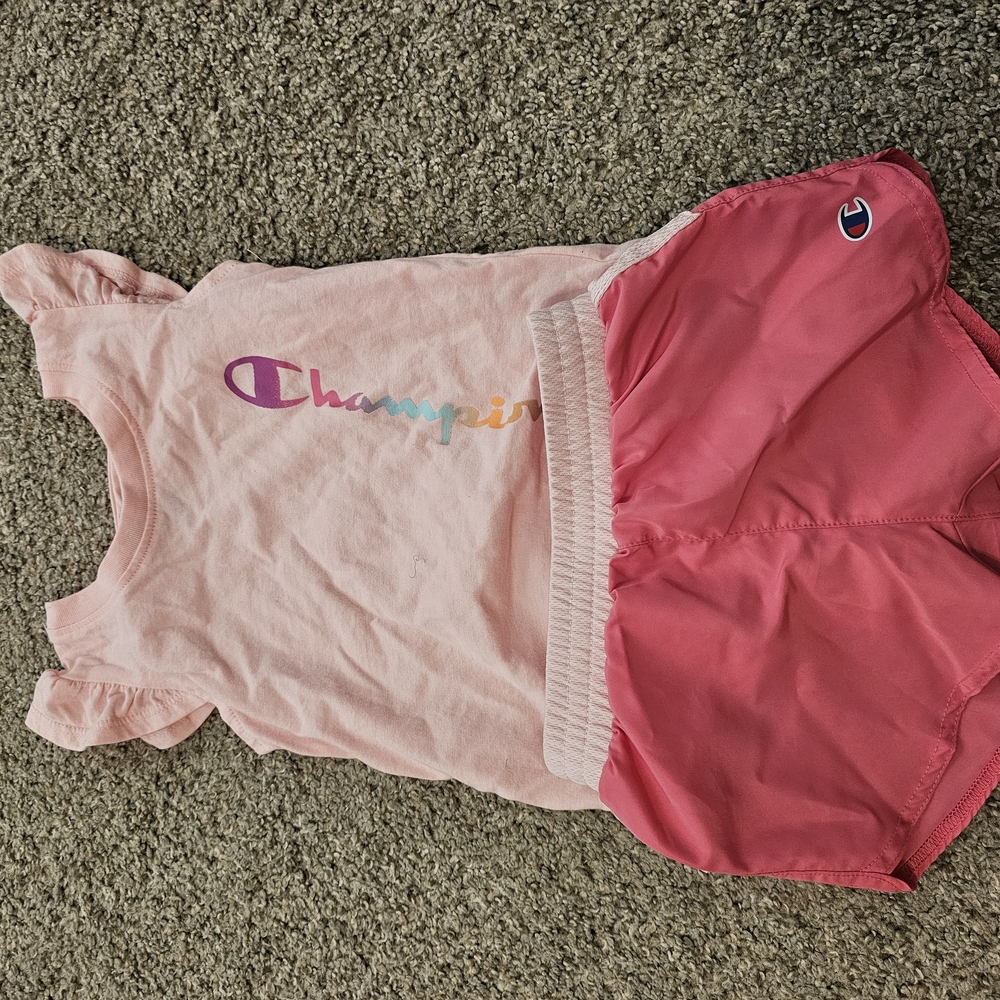 Champion Pink Tank Top and Shorts Set